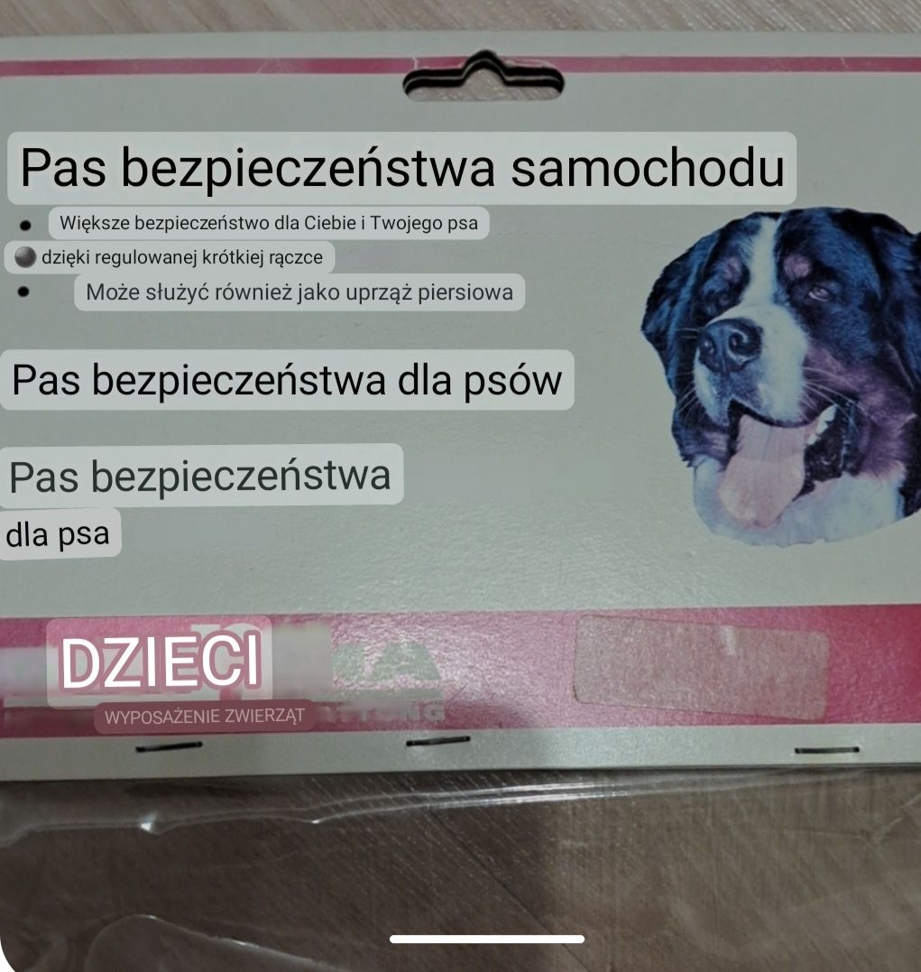 Uprząż piersiowa dla psa, pas bezpieczeństwa