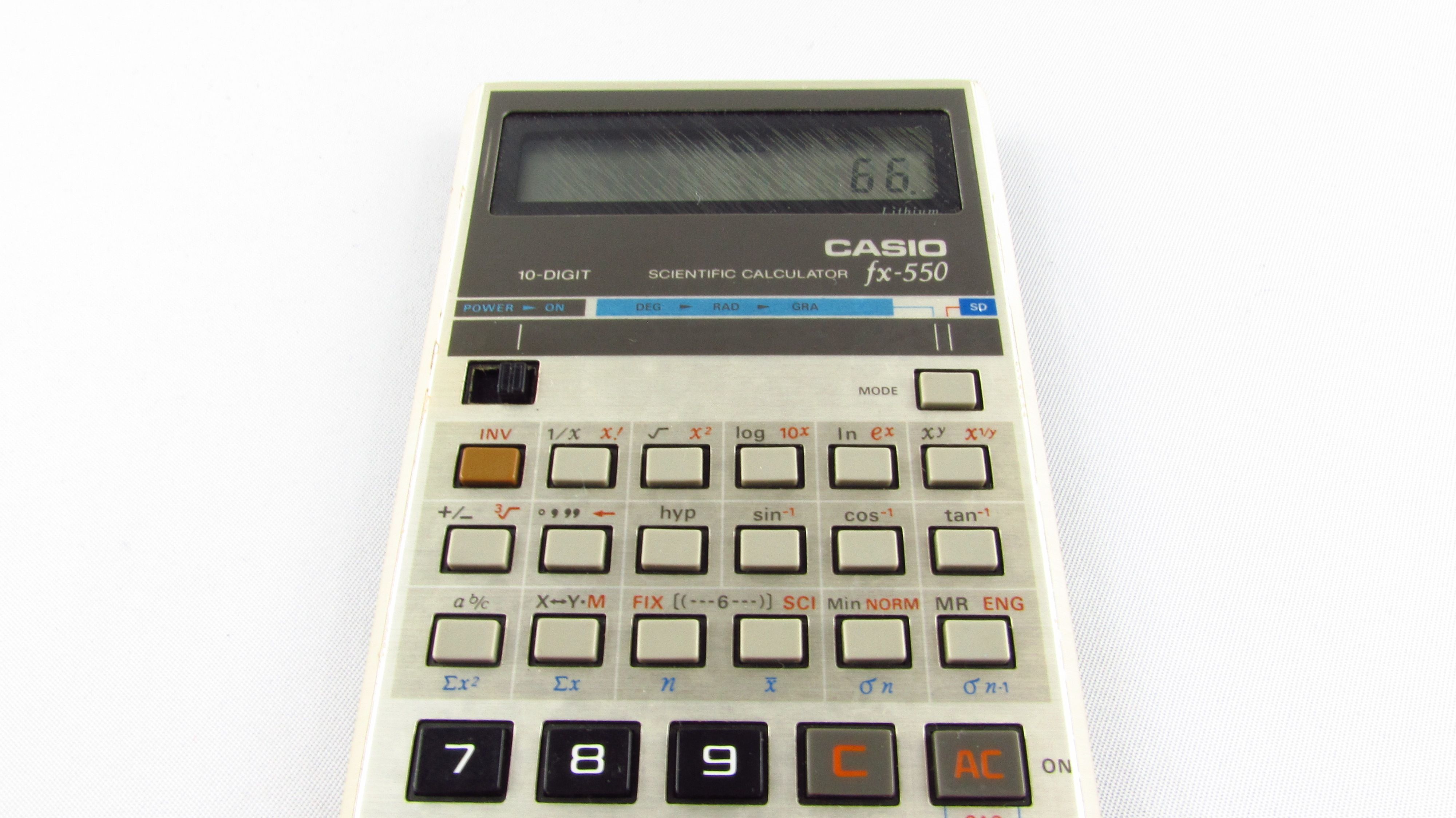 CASIO - FX-550  Scientific Calculator Kalkulator naukowy 1981 r.