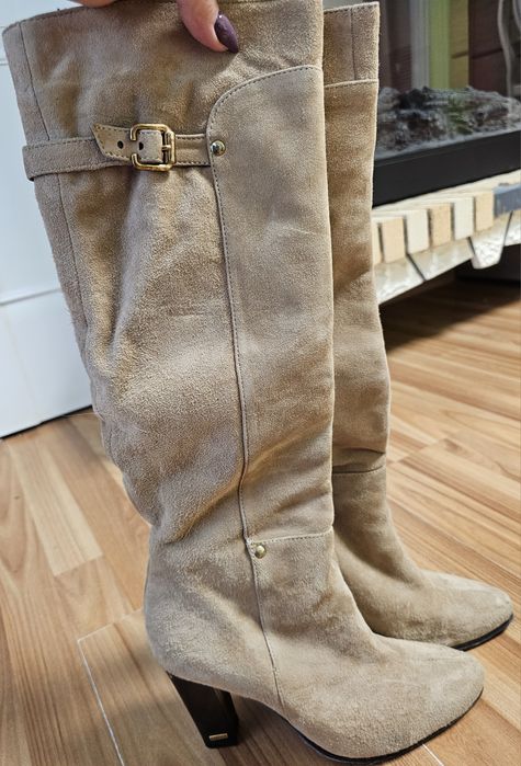 Сапоги жіночі замшеві  осінь - зима , р 40