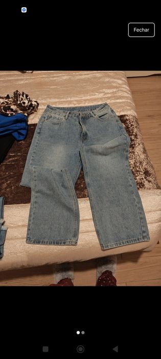 Calças ganga mom fit