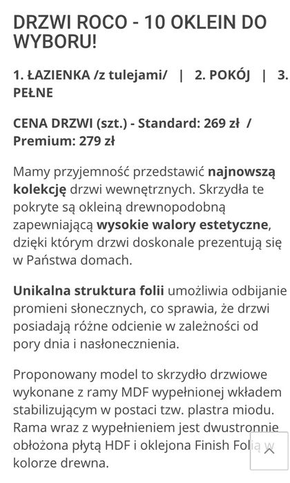 Drzwi Roco Windoor dostawa cała Polska