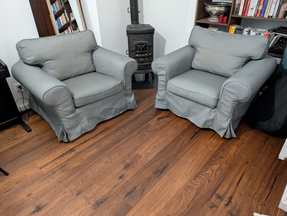 2 fotele Ikea Ektorp szare