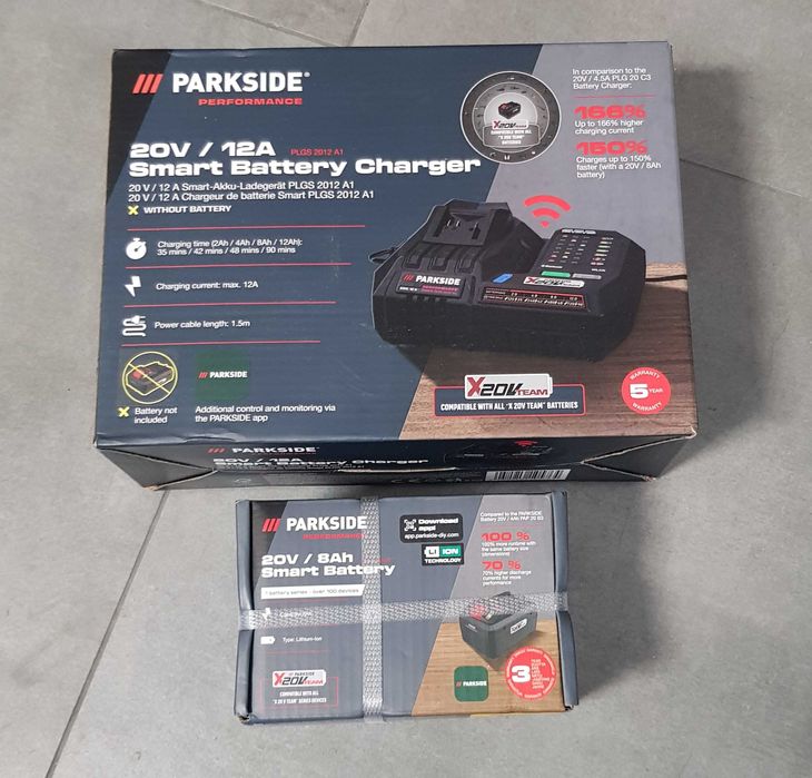 PARKSIDE ładowarka smart PLGS 2012 A1 akumulator 8Ah PAPS 208 A1