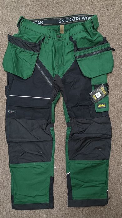 6214 Snickers RuffWork 96 Canvas+ grube spodnie robocze monter instal