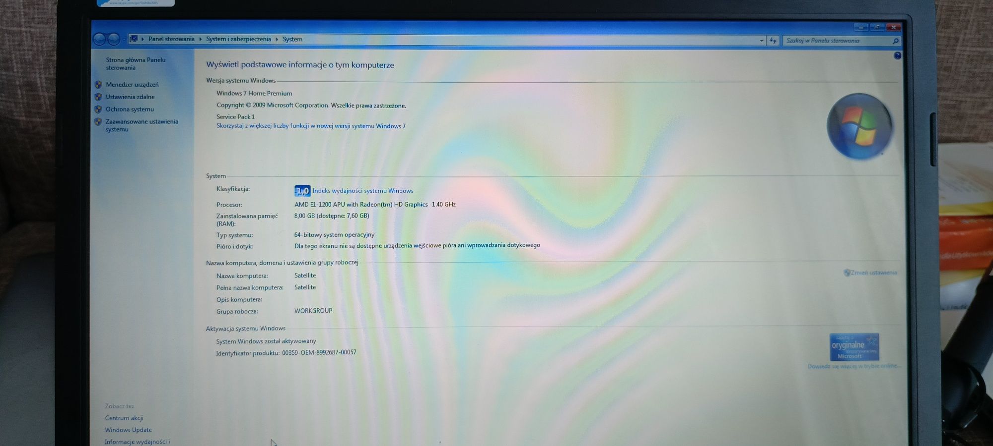 Toshiba satelitę 17"