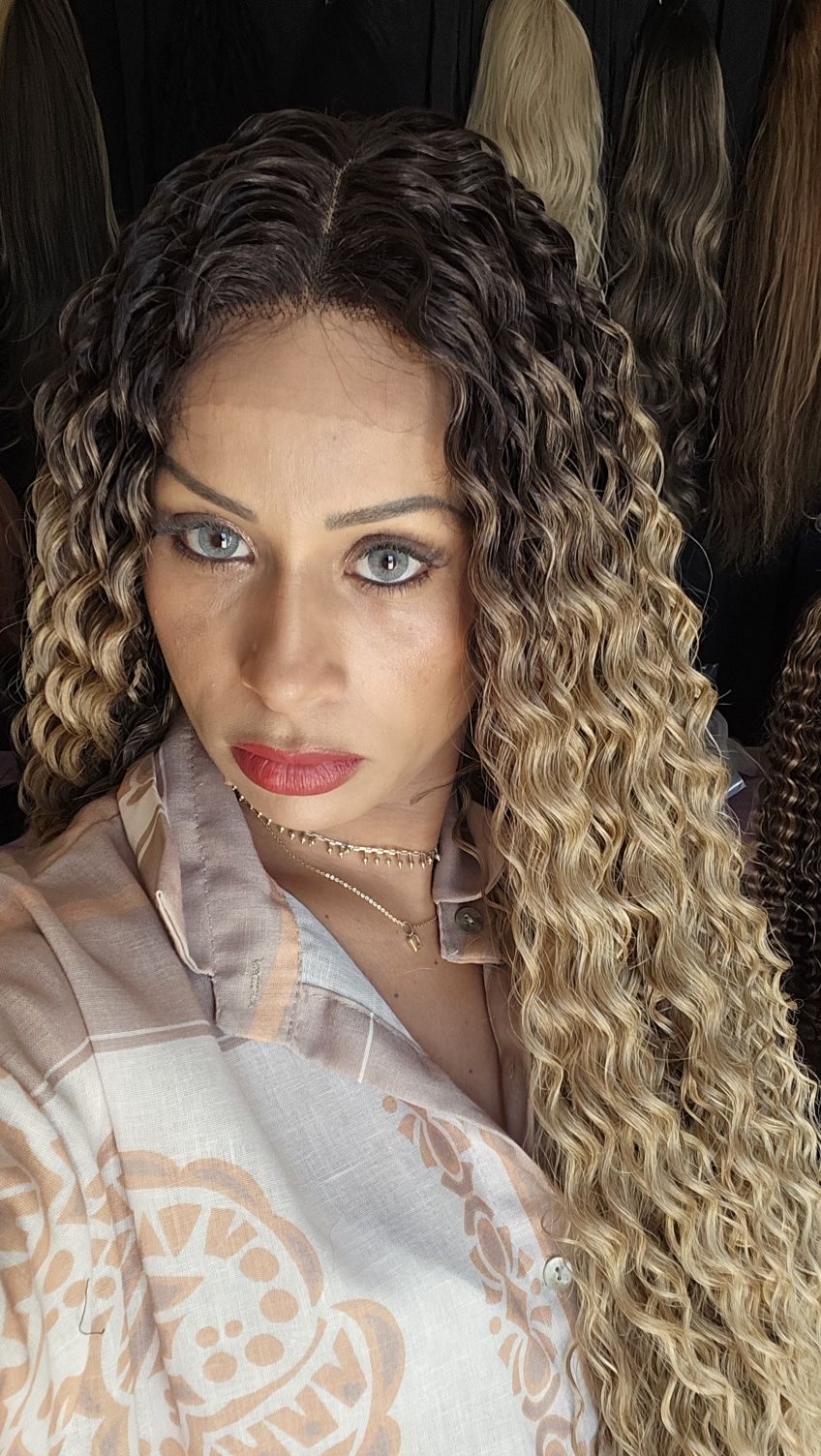 Lace de fibra realista ao natural