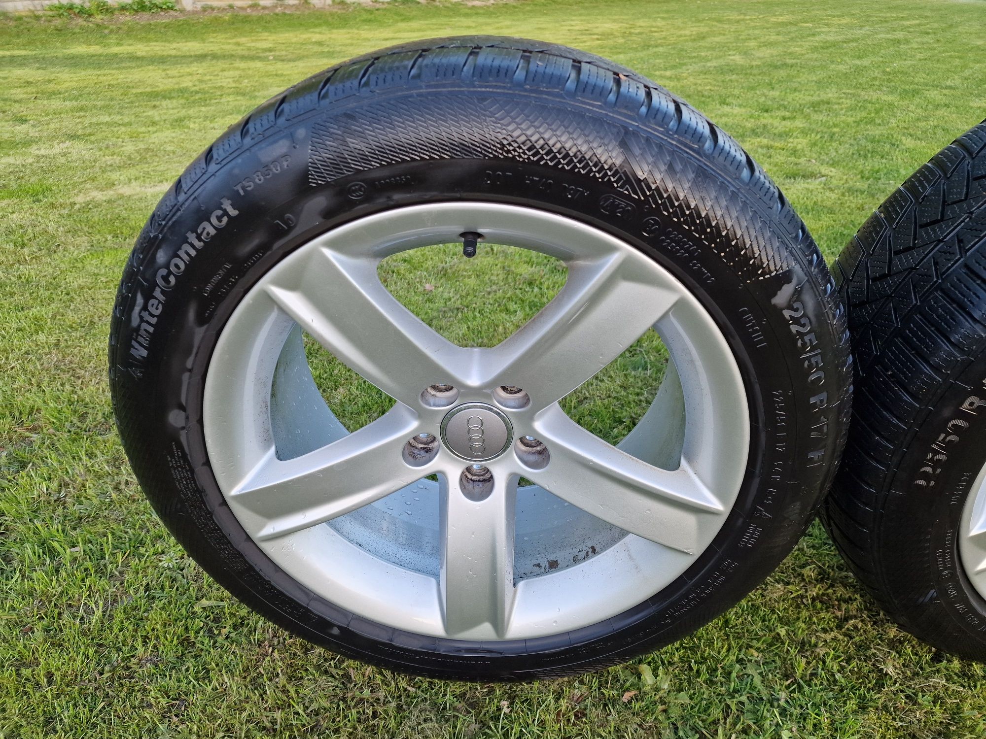 Alufelgi Audi ORYGINALNE 5x112 et 28 szer 7,5" + opony Continental 225