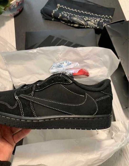 Buty meskie Mokasyny Jordan_1_Retro_Low_OG_SP_Travis_Scott_Black 39