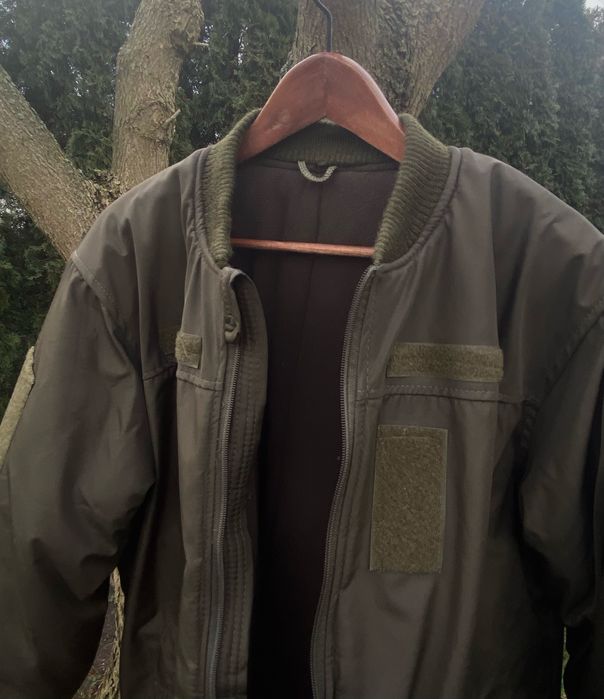 Kurtka jacket pilotka wojskowa z polarem zielona khaki  L/ XL