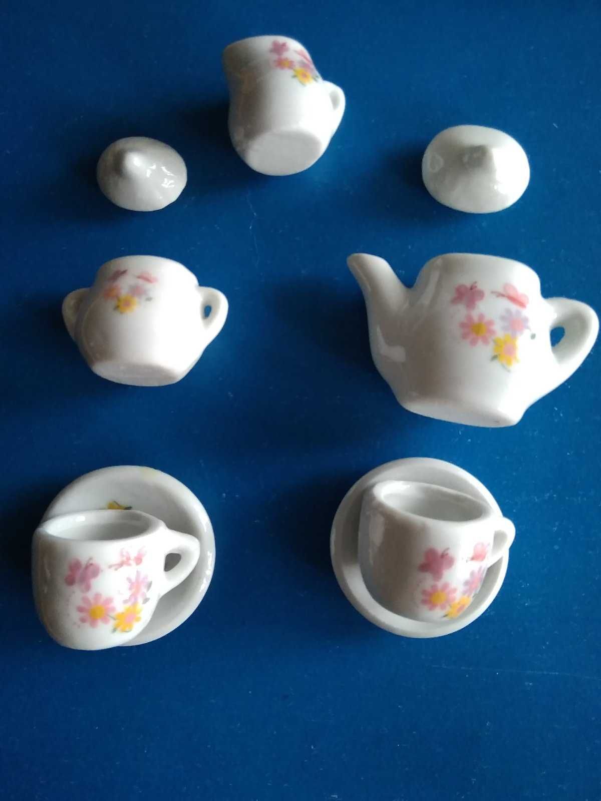 чайный набор на две персоны фарфоровая посуда миниатюрная