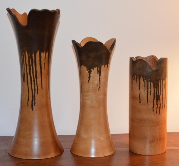 Jarra em madeira de fina qualidade – Altura 25,0 cm