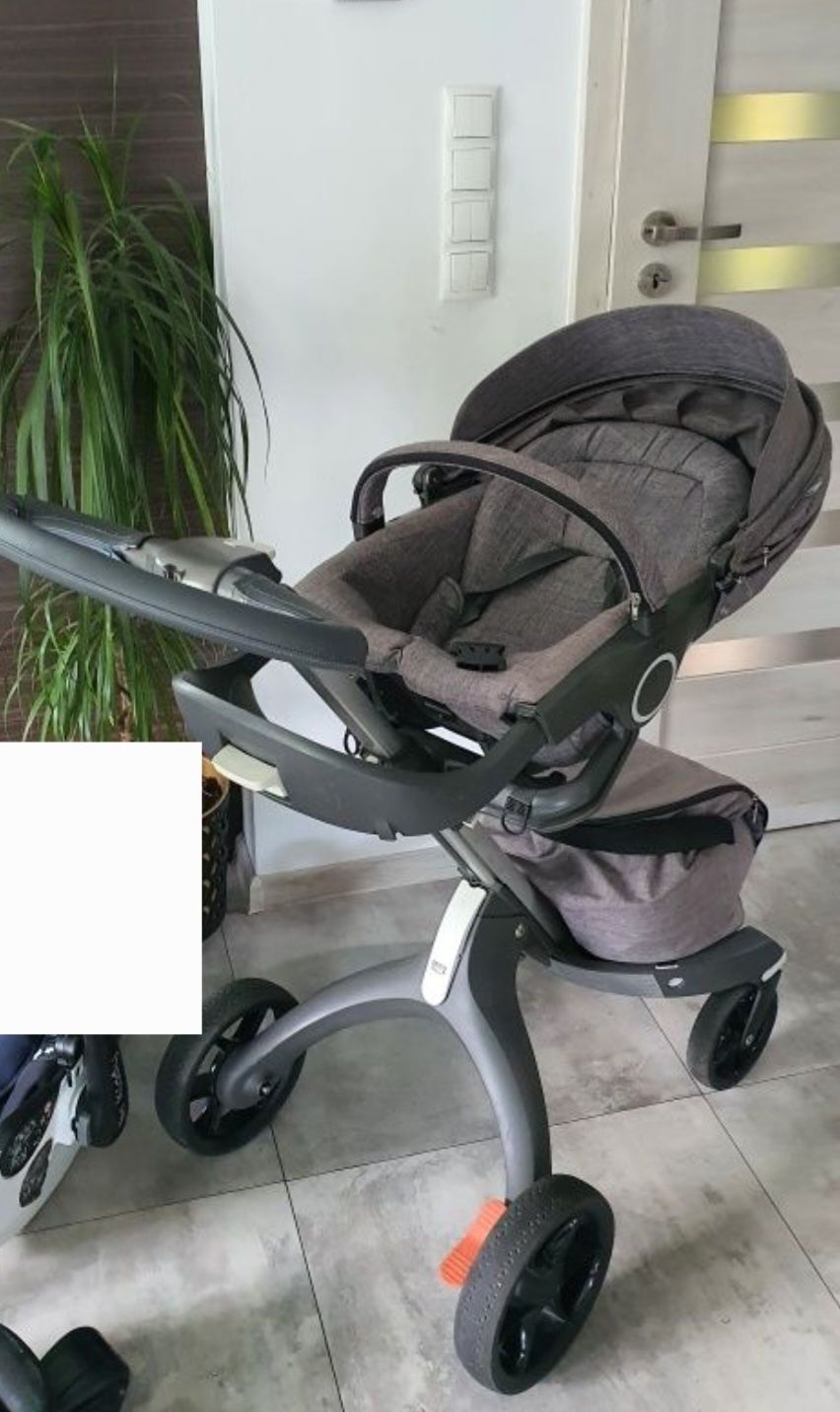 Wozek 2 w 1 2w1 stokke v5 szary modny