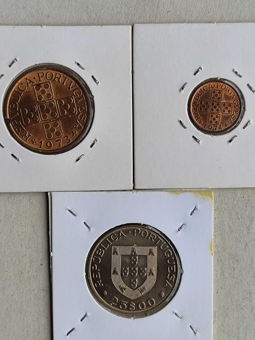 Lote de 11 moedas da República Portuguesa - escudos