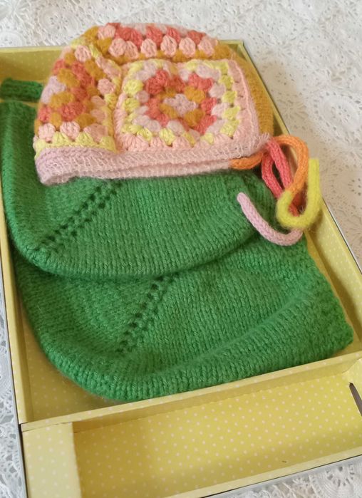 Family look чепчик шапка мама дочка шерсть