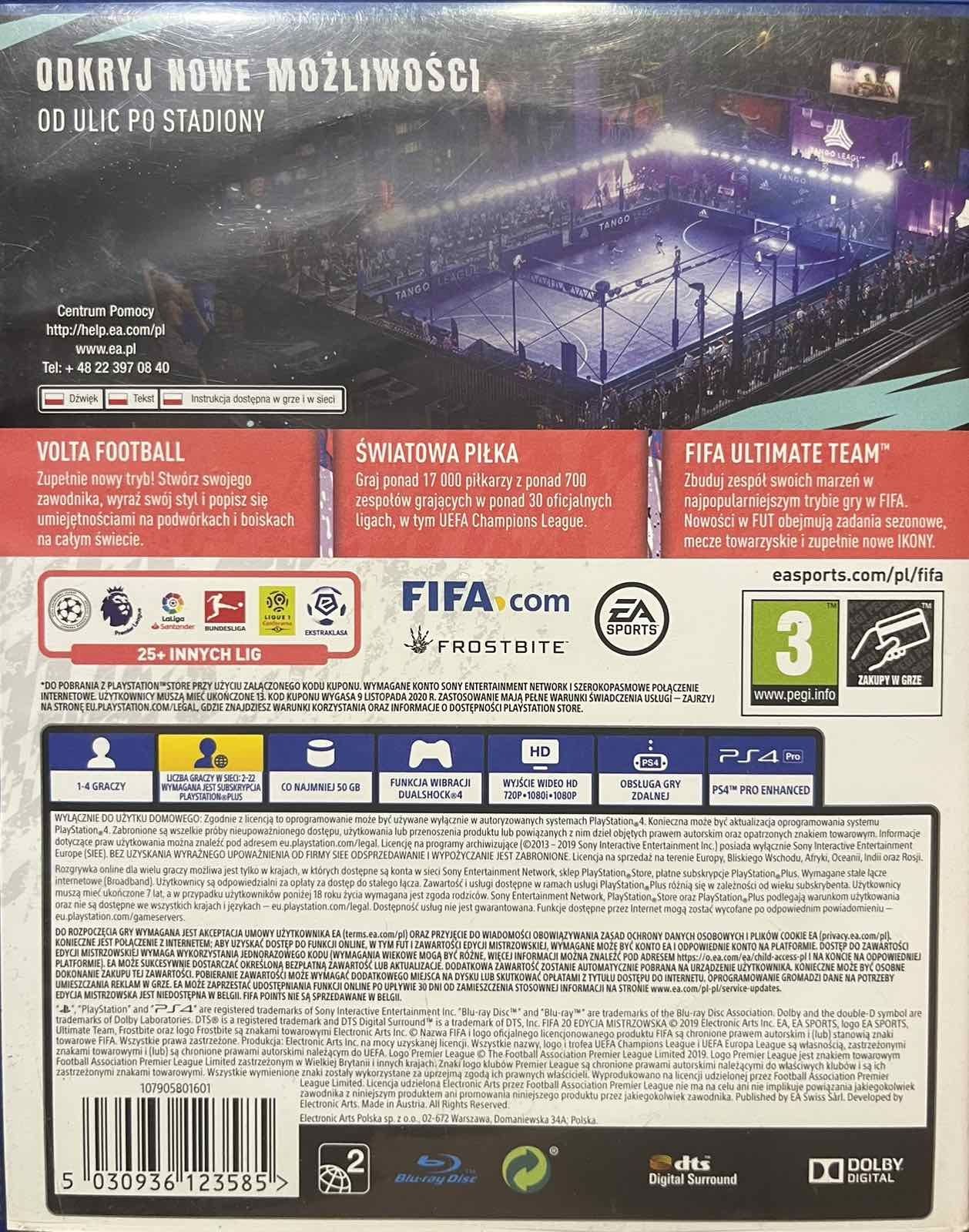 Продам диск на playstation4  FIFA 20
