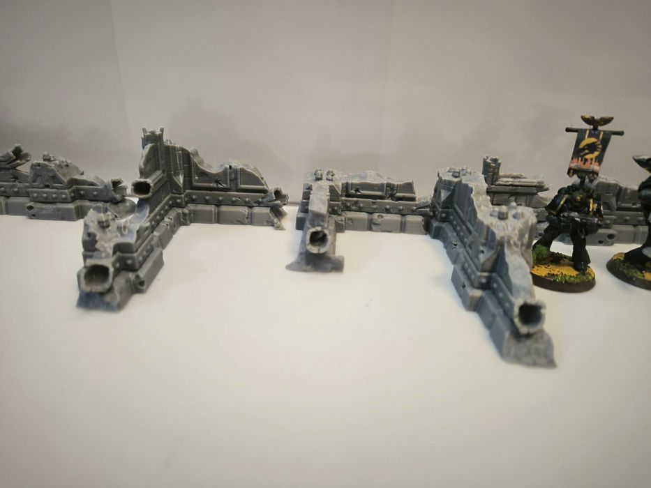 Małe zrujnowane murki narożniki SCI-FI Zestaw  Makieta Wargaming