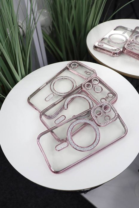 Прозорий чохол з камінцями MagSafe iPhone 17 Pro Max айфон про макс