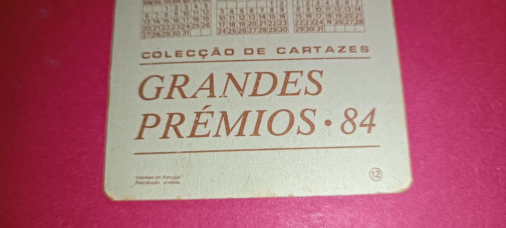 Antiga Coleção calendários de bolso cartazes da fórmula 1