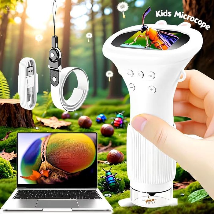 Цифровий мікроскоп лупа для дітей (дитячий мікроскоп)