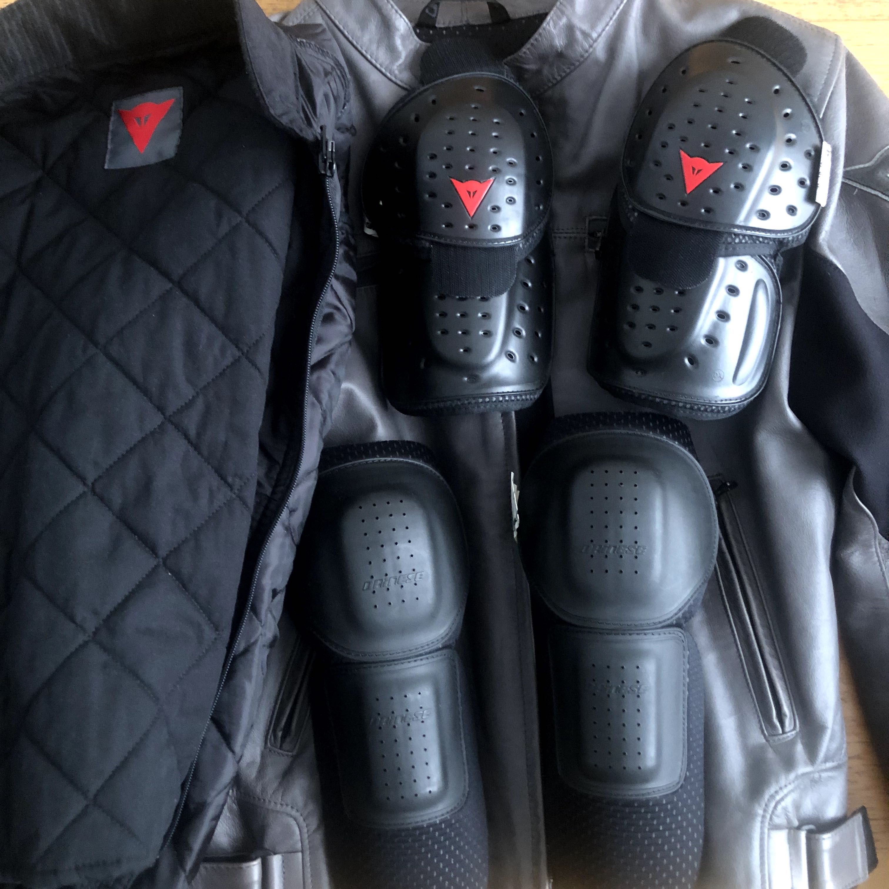 Dainese  motocyklowa kurtka skórzana+podpinka+ochraniacze rozm. 48 (M)