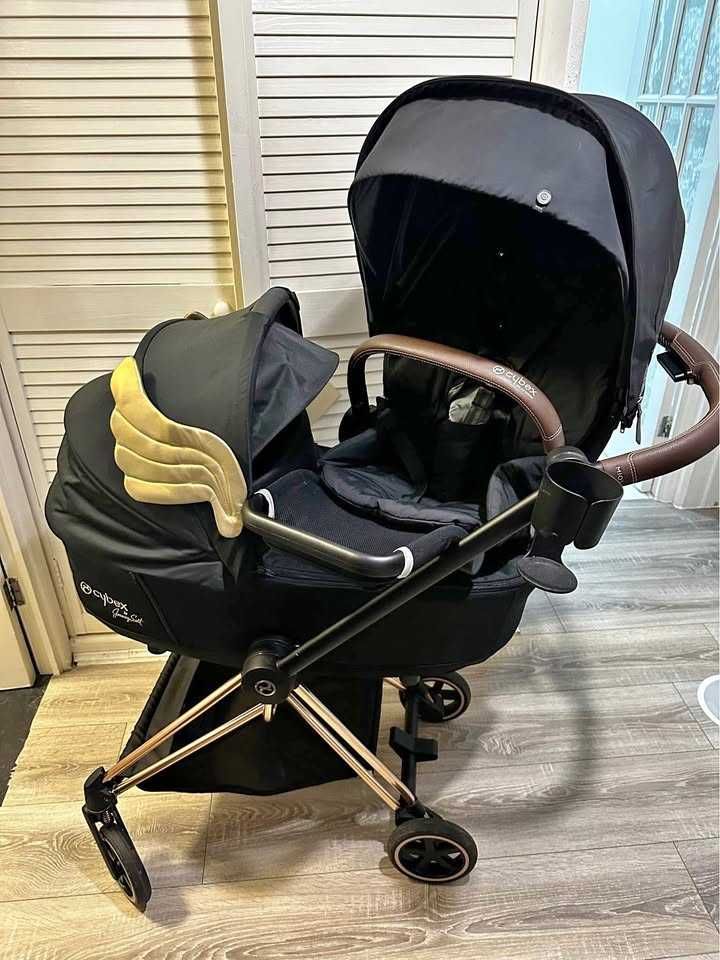 wóżek dziecięcy Cybex Mios Rose Gold x Jeremy Scott Gold Wings