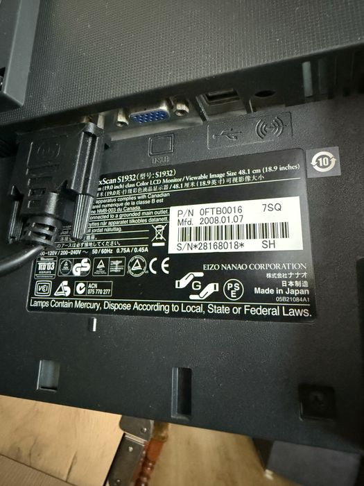 Monitor EIZO FlexScan S1932
