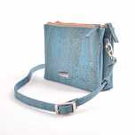 Torebka CROSSBODY z naturalnego korka - petrol