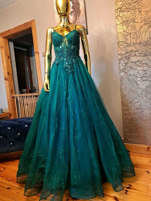 Zjawiskowa suknia Paradise Glamour Emerald Na studniówkę Polski produc