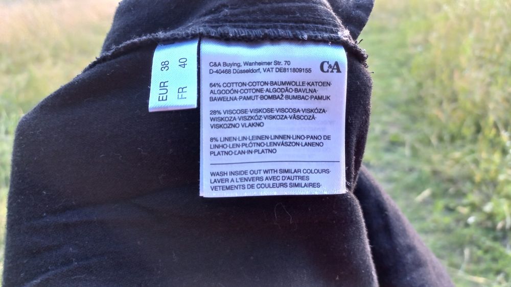 Комбінезон літній з брюками льон/бавовна/віскоза C&A евр 38,фран 40