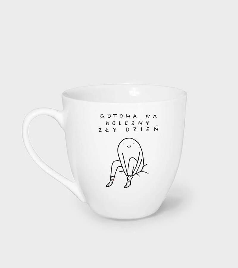 Japier Papier Kubek porcelanowy Gotowa na kolejny zły dzień 620 ml