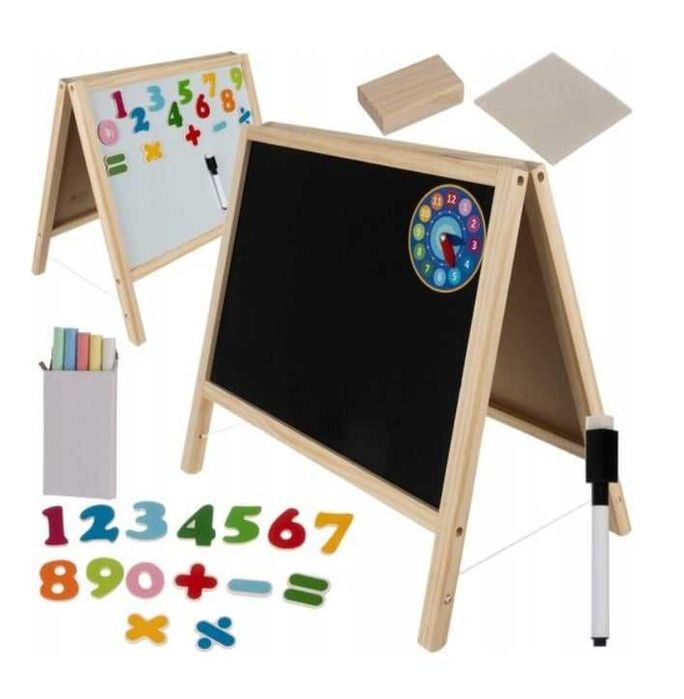 Tablica kredowa magnetyczna 40x40 cm dla dzieci nauka zabawa kreatywna