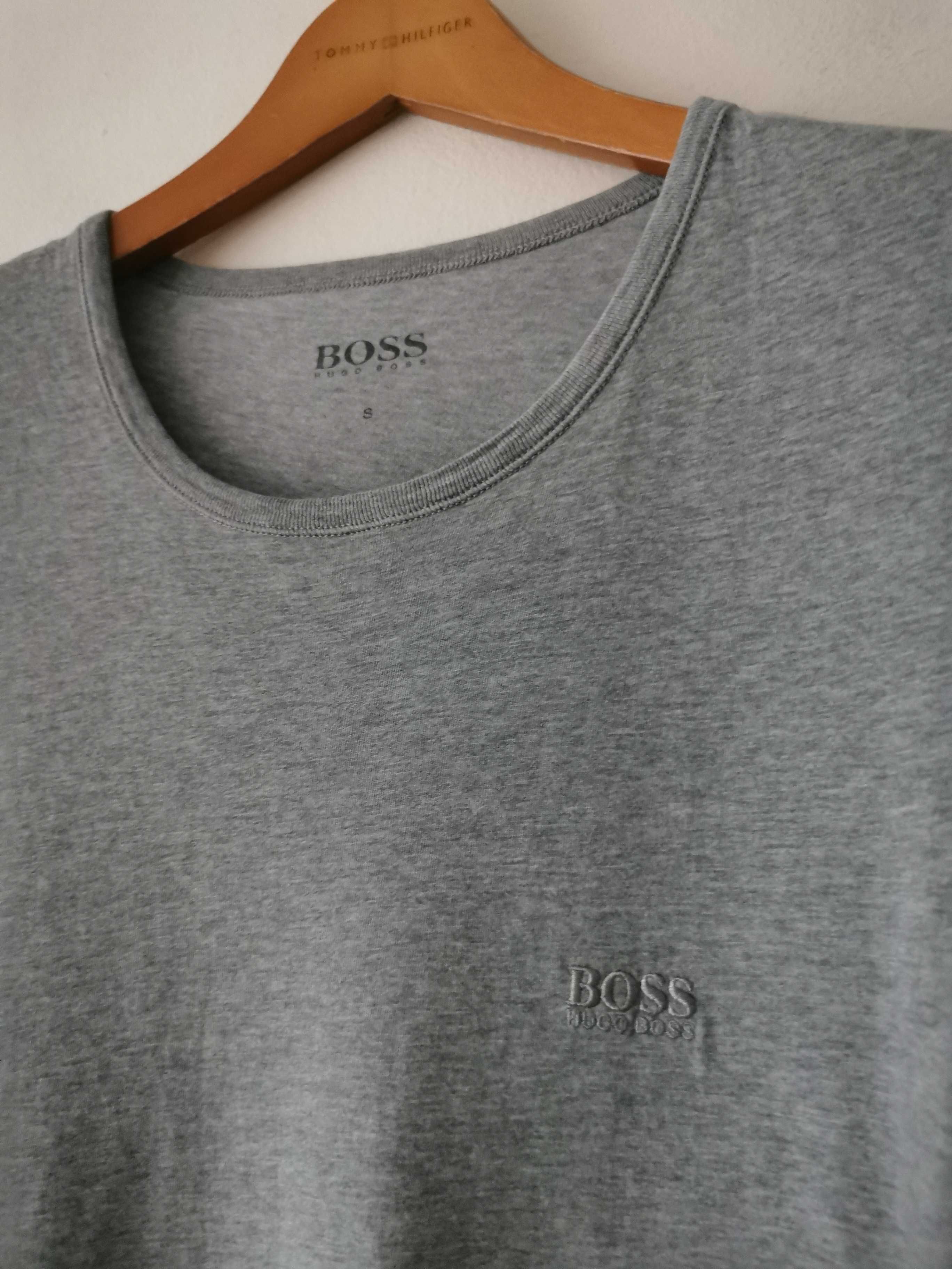 Hugo Boss t-shirt koszulka krótki rękaw logowana męska IDEAŁ S/M