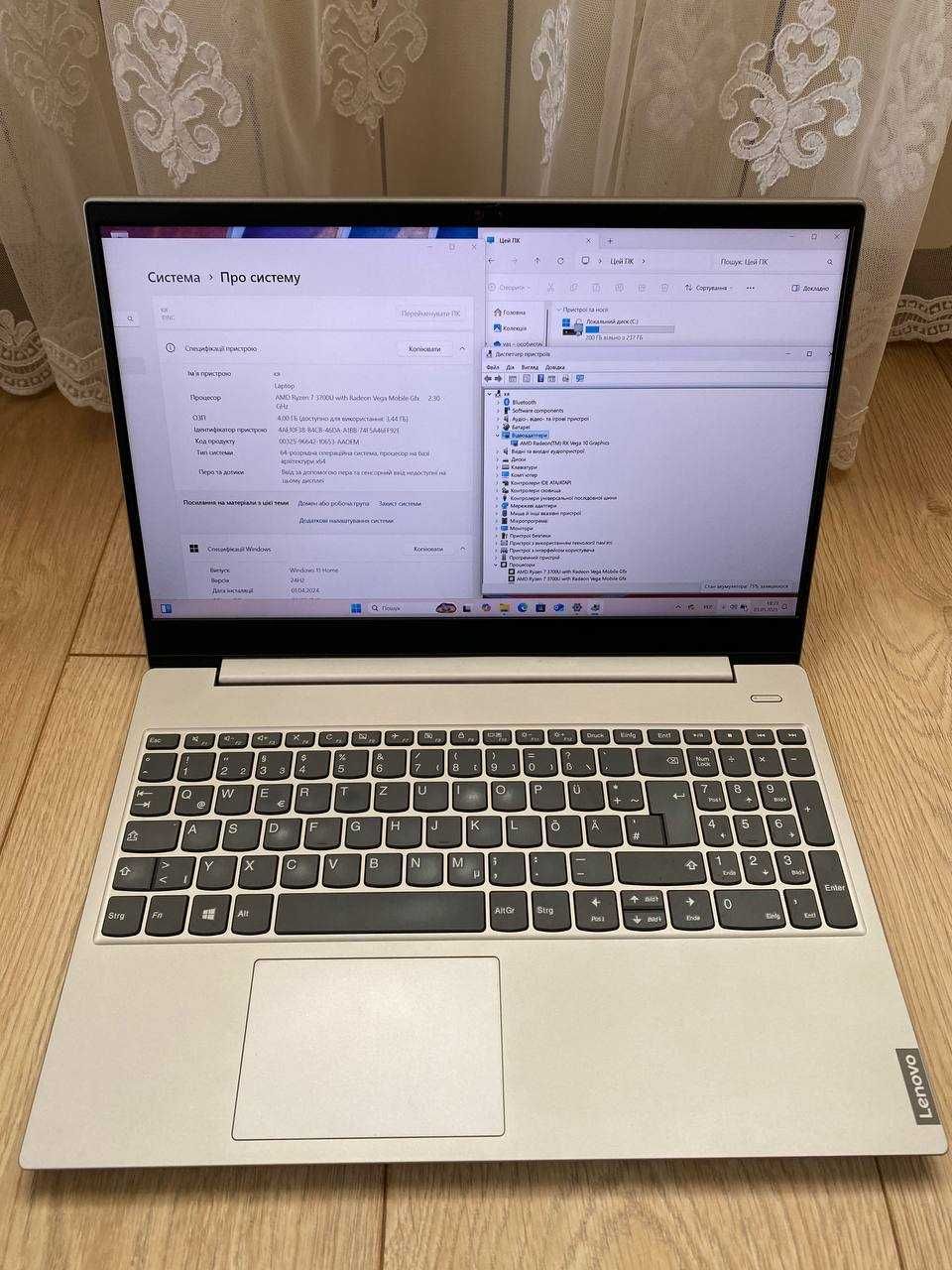 Ноутбук Lenovo IdeaPad S340-15API Ryzen 7 3700 8x2.3GHz, 4gb, SSD256gb