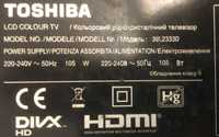 Peças TV Toshiba 39L2333D