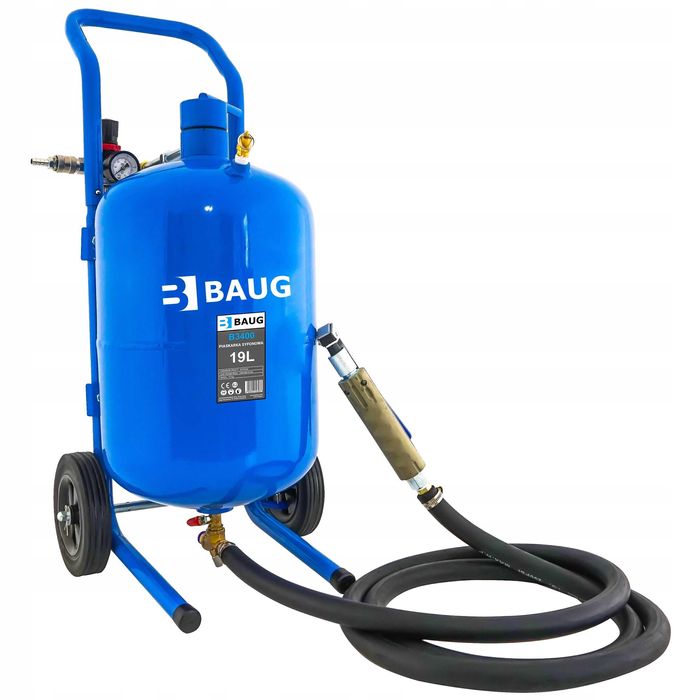 PIASKARKA Syfonowa Do Piaskowania Mobilna 19L + PISTOLET +DYSZE +WĄŻ