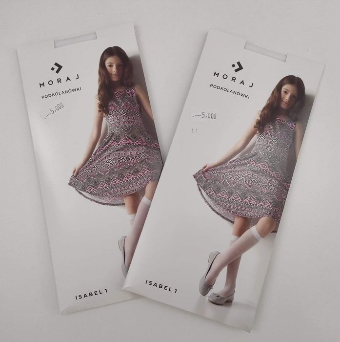 Podkolanówki białe Moraj