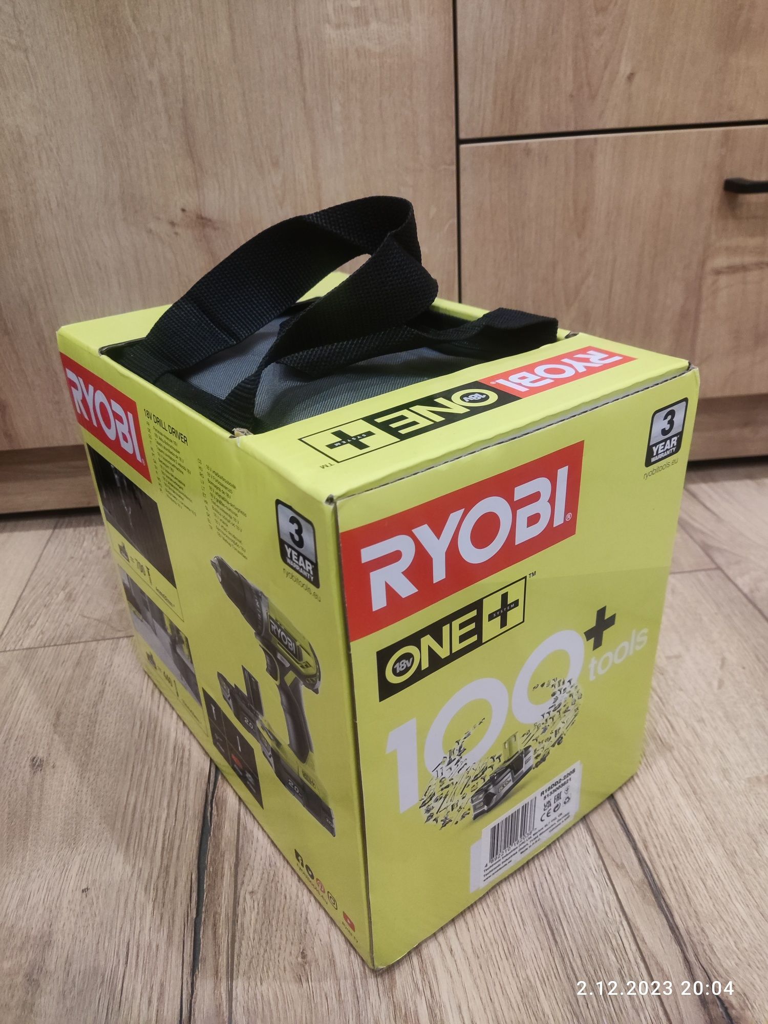 RYOBI R18DD2-220S wiertarko wkrętarka 18V 2x2Ah nowa prezent