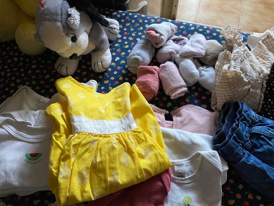 Roupa menina 6/24 meses variada. Sapatilhas menina tam.21