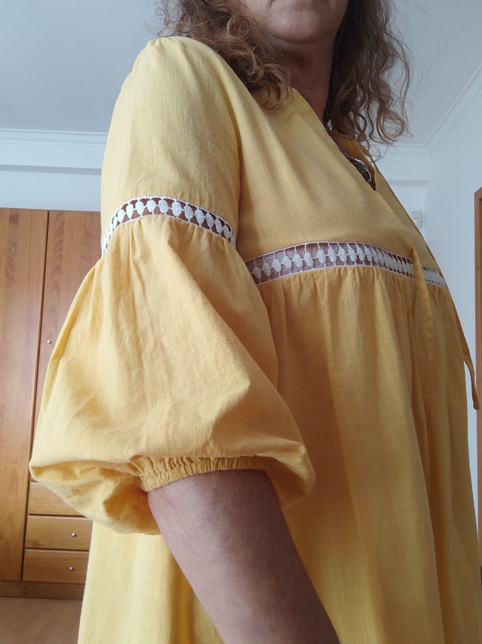 Vestido curto Amarelo