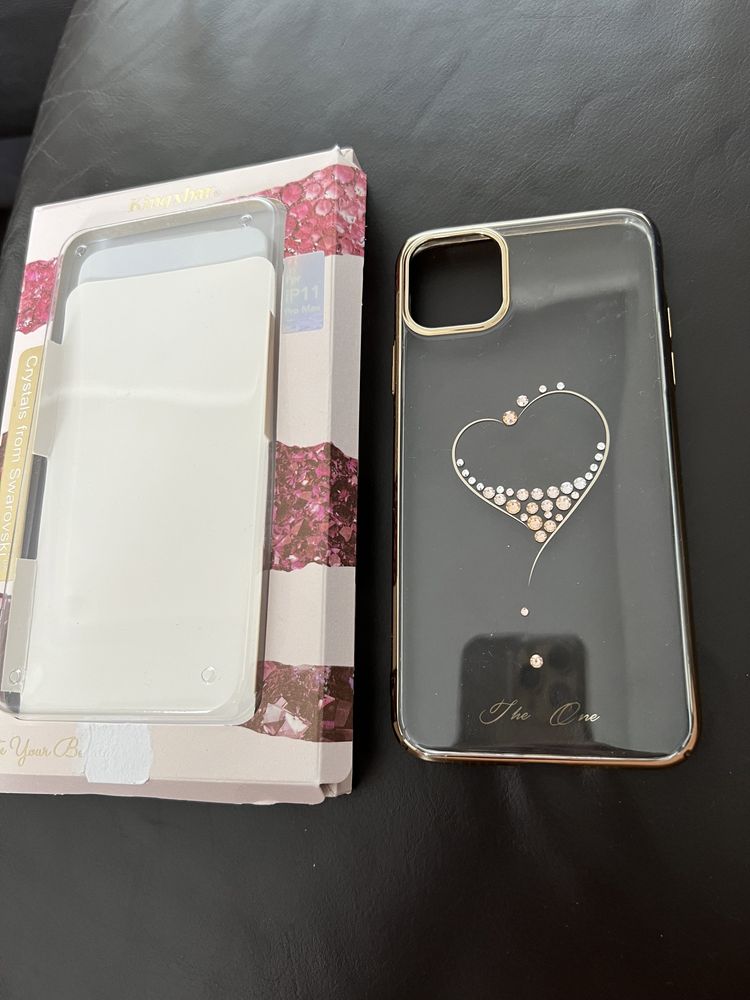 Etui plecki iPhone 11 pro Max serce Kingxbar Swarovski