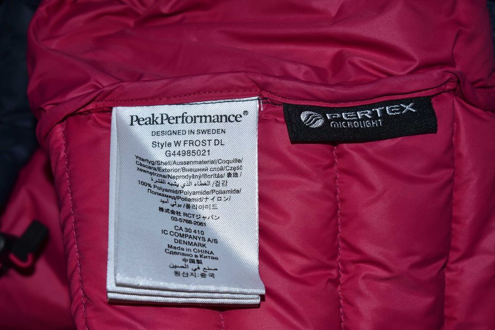 Peak Performance Frost Down Puchowa Kurtka Zimowa 40 L