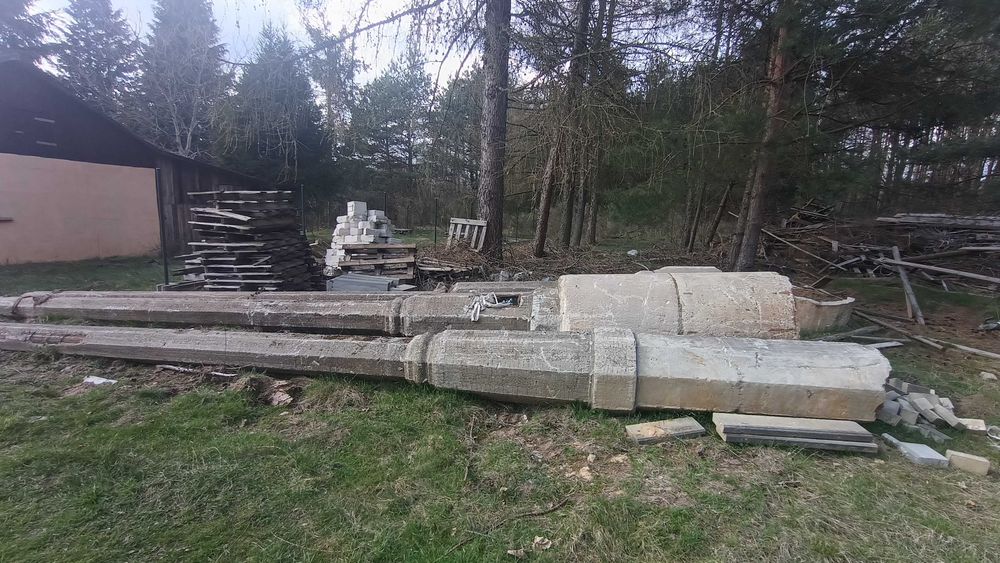 słup betonowy zbrojony ozdobny latarnia 7m