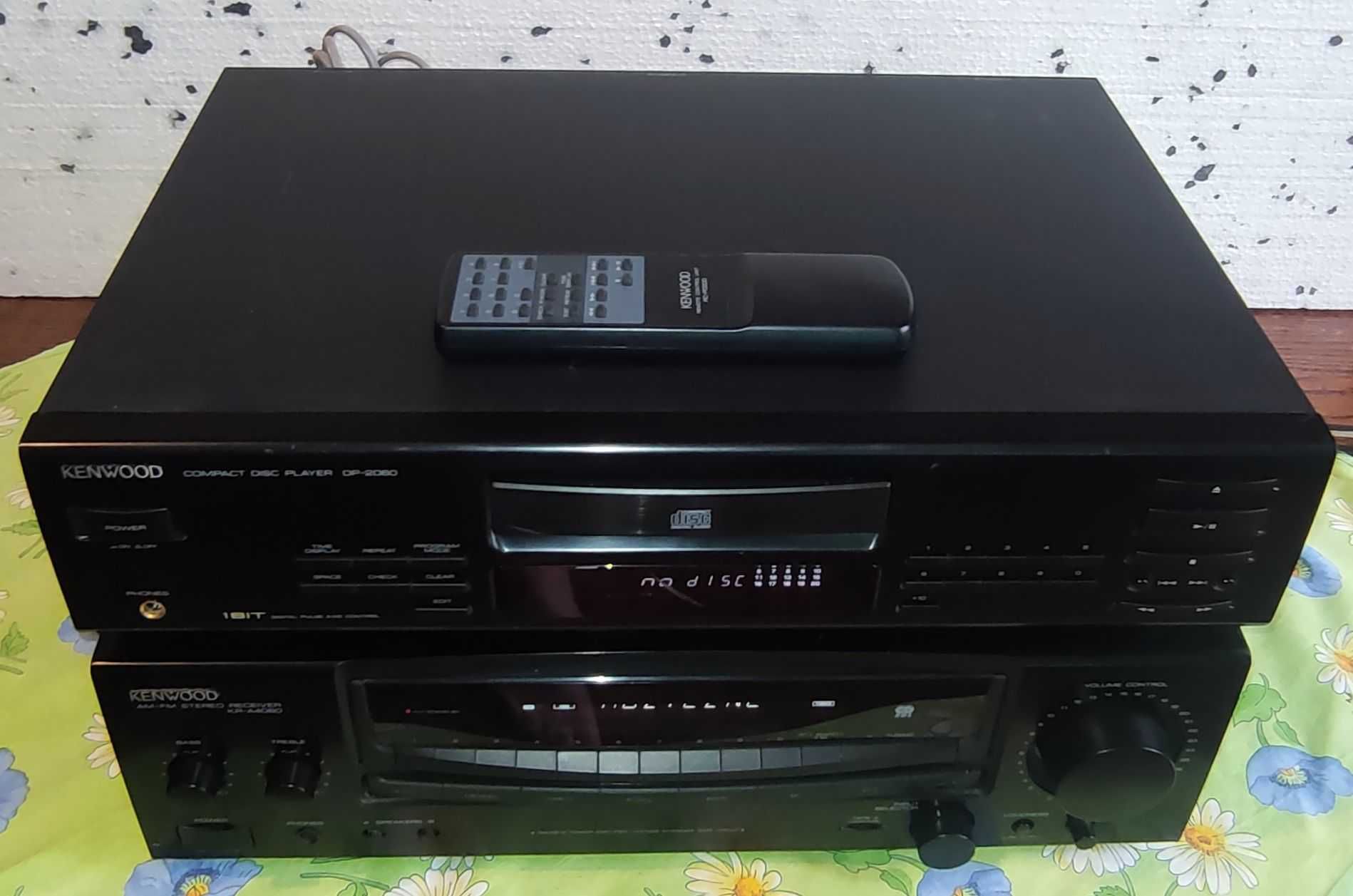 KENWOOD amplituner + CD - 2 segmenty pilot wieża