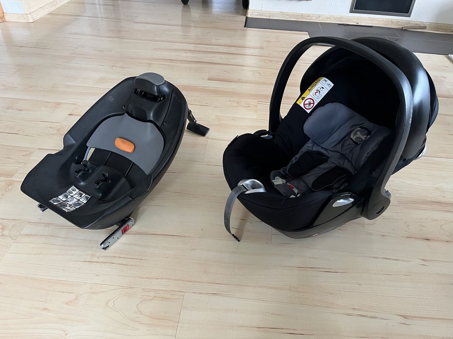 Cybex Priam 4 w1  Deep Black j.NOWY + fotelik cybex Cloud baza isofix