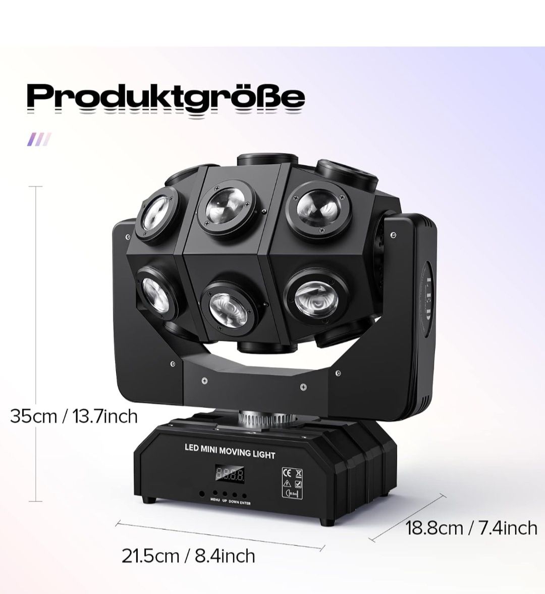śWiatłO Imprezowe, LED Bee Eye Reflektor Z Ruchomą Głowicą 18X12W RGBW