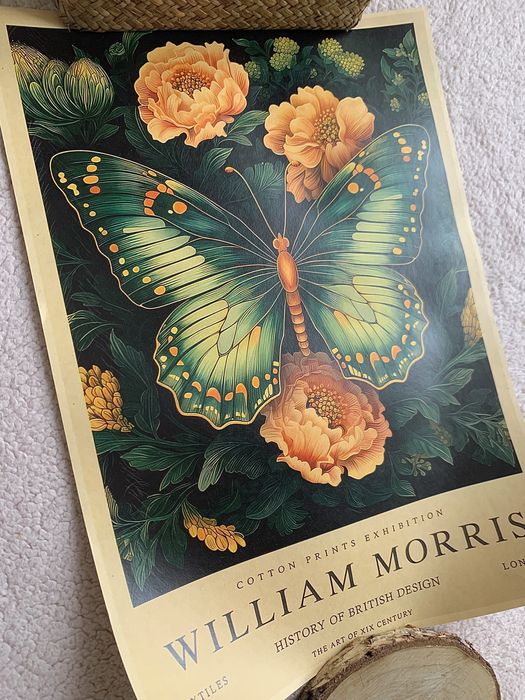 Plakat William Morris/Butterfly Green