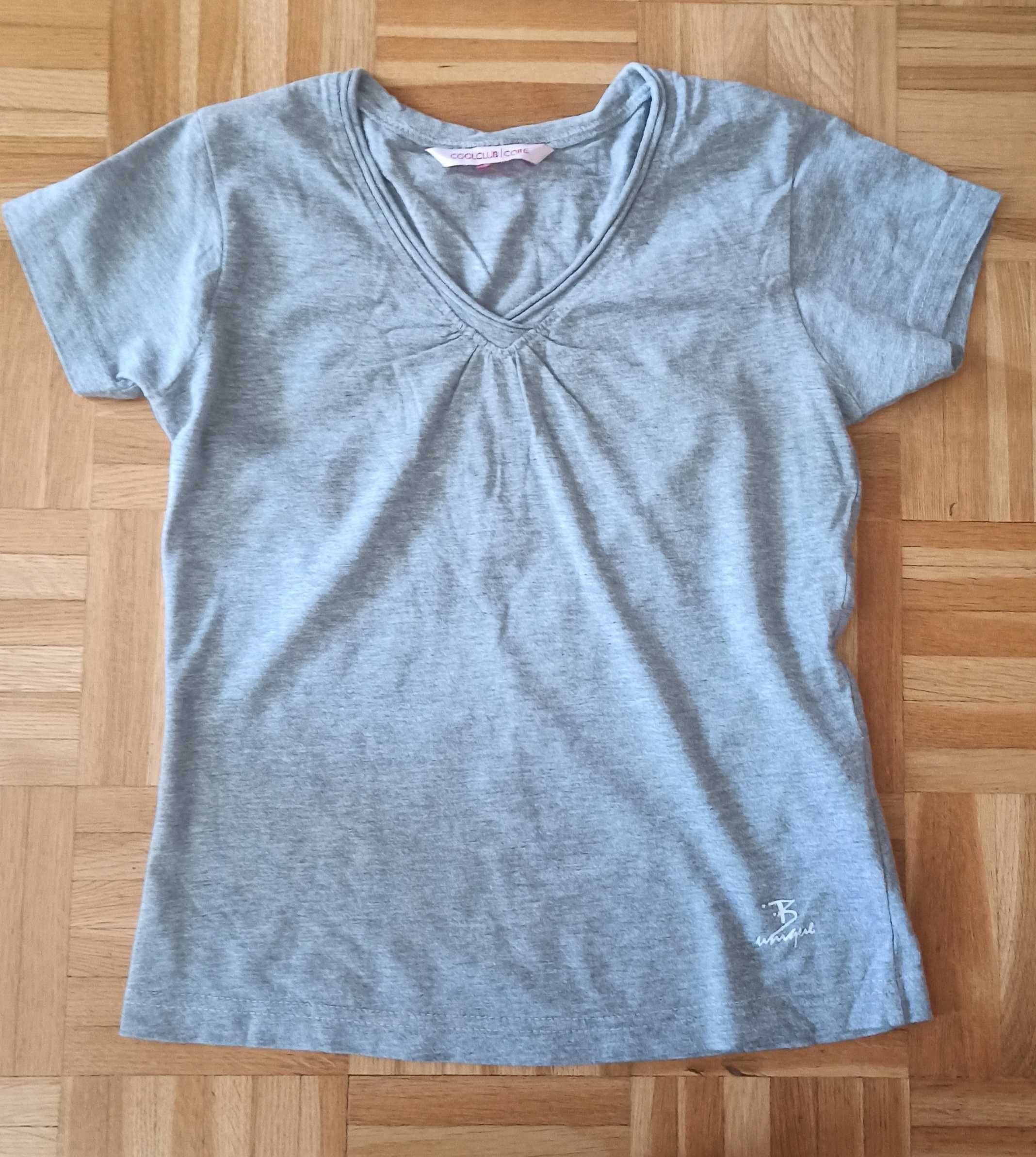 Szary T-Shirt Cool Club dla dziewczynki rozm. 140 cm