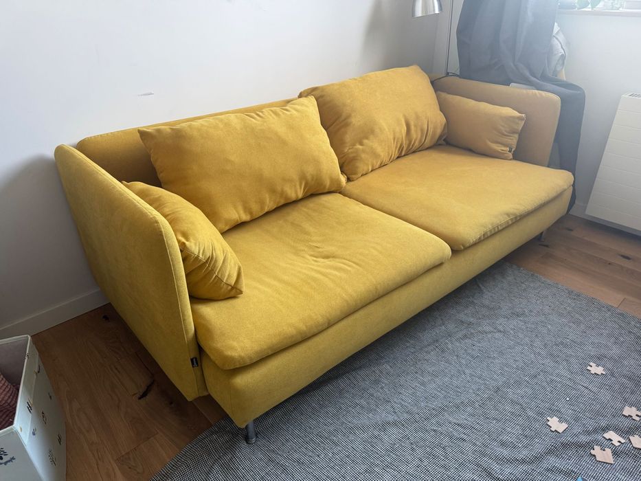 Sofa ikea Söderhamn, żółty pokrowiec
