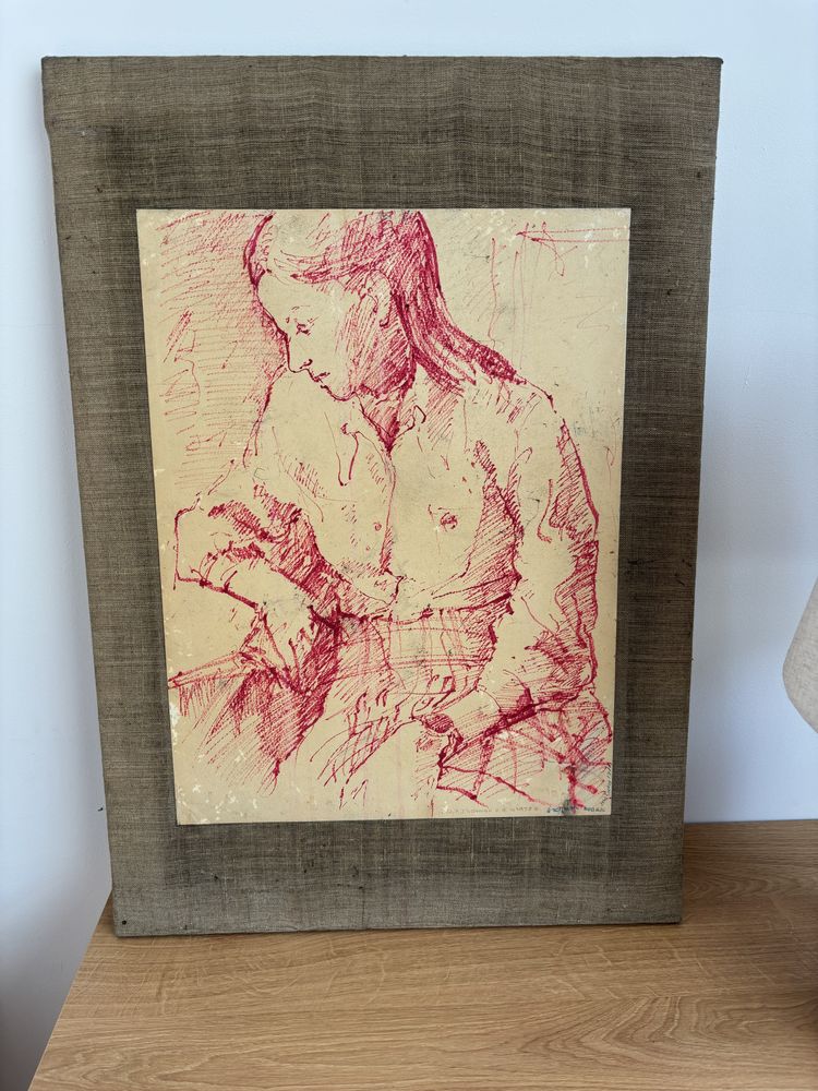 Rysunek, grafika 1972r. ładnie się prezentuje Polecam
