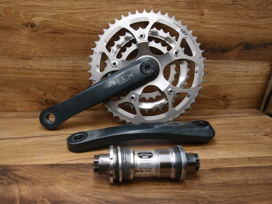korba rowerowa Shimano XTR FC-M952 VIA Japan szarak + suport BB-M952
